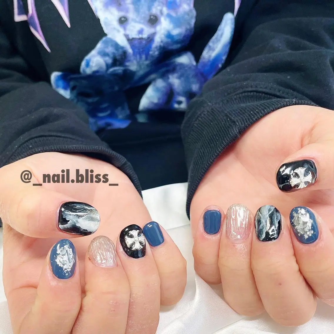 ネイル 大理石ネイル(マーブル) ハンドネイル NAIL BLISSのネイルデザイン