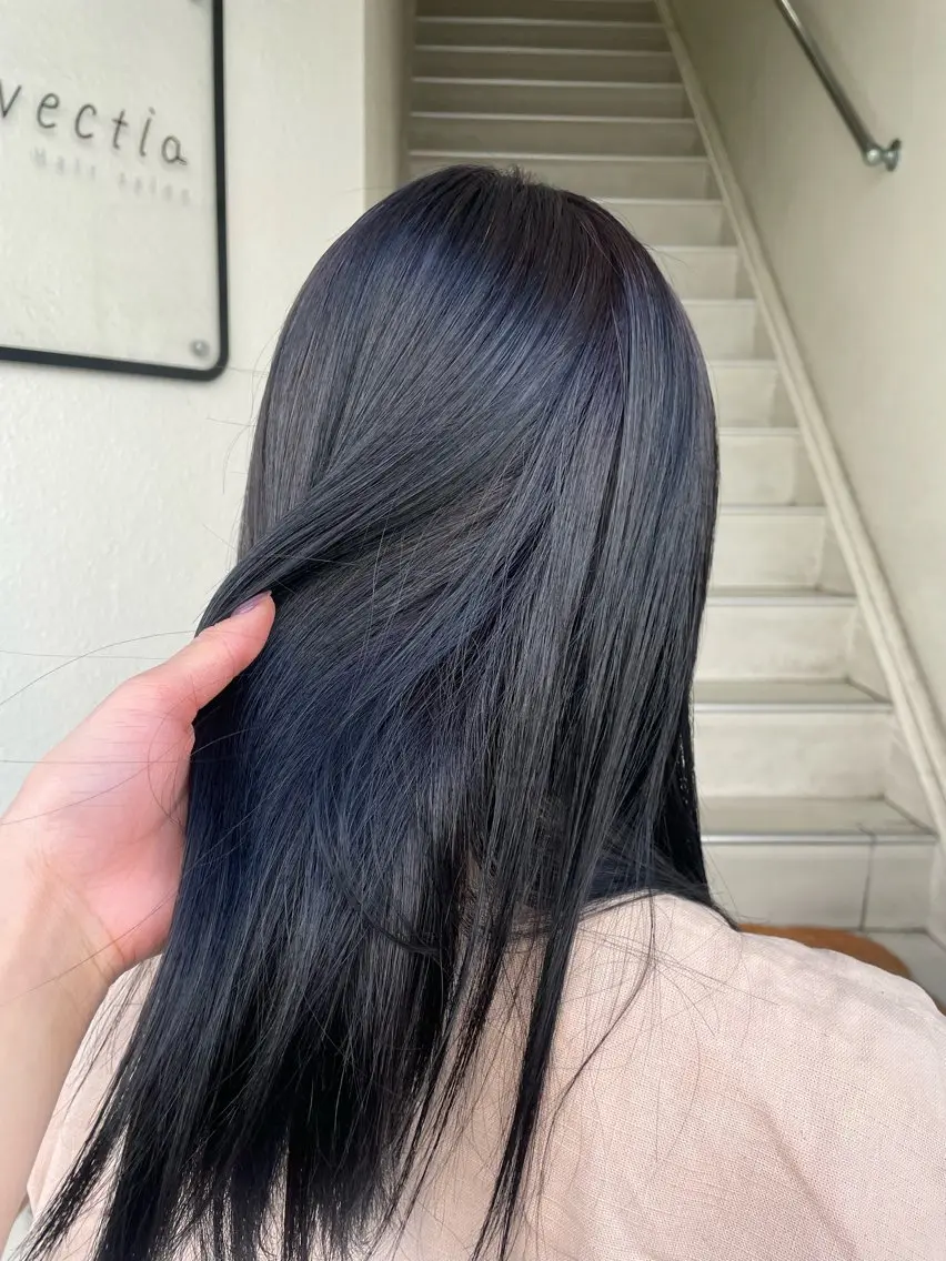 ロング カラー 透明感カラー 福嶋 野愛のヘアスタイル