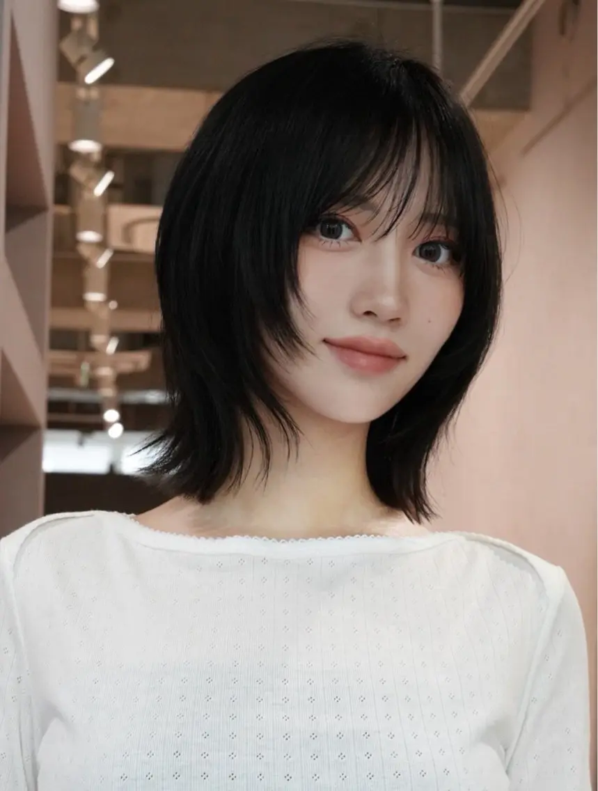 ミディアム ひなた/韓国/ 透明感カラーのヘアスタイル