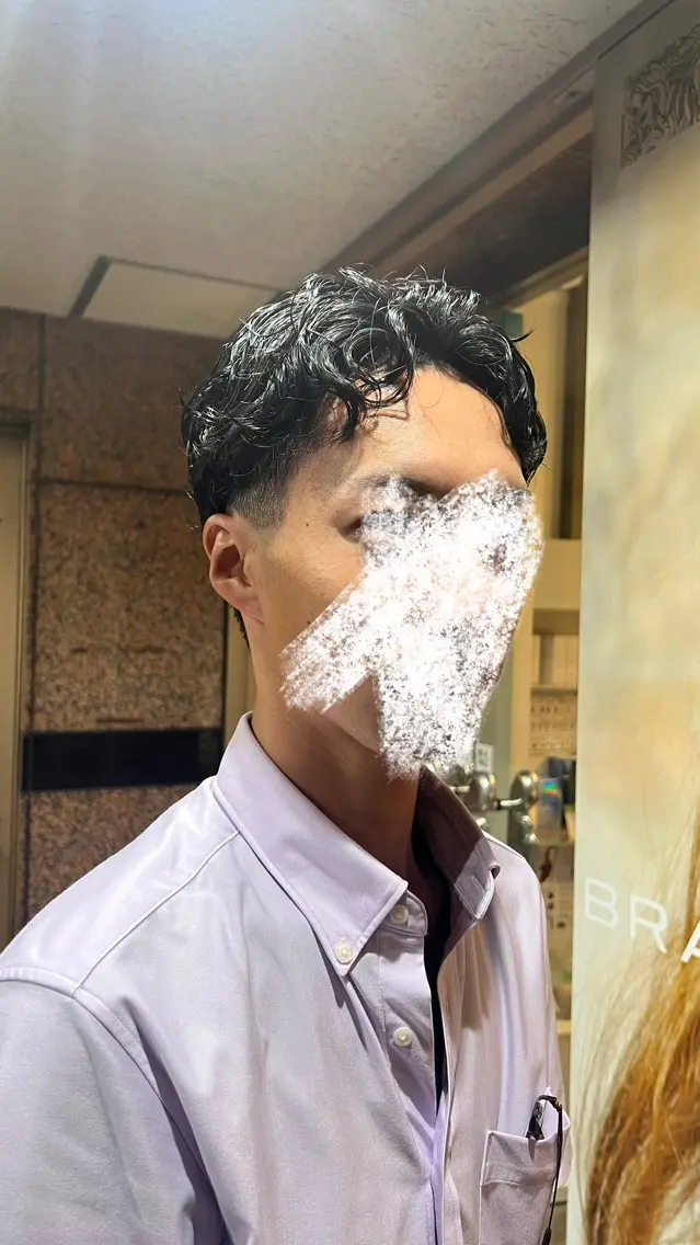 メンズ カット パーマ tokute いしい りえのヘアスタイル