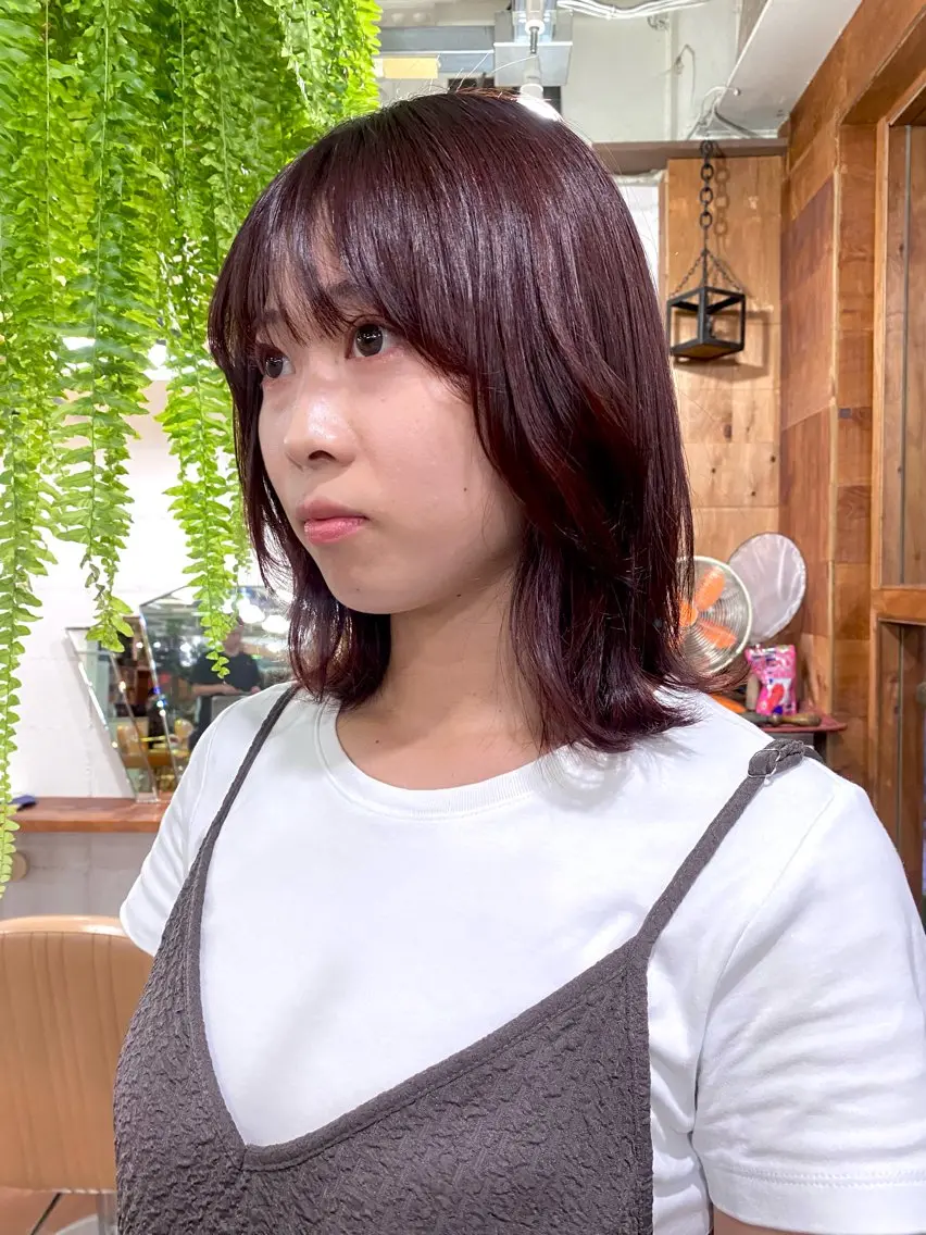 ミディアム カラー ブリーチ ダブルカラー ブリーチなしカラー なぎ🌿.∘[ボブ, ニュアンスカラー]のヘアスタイル