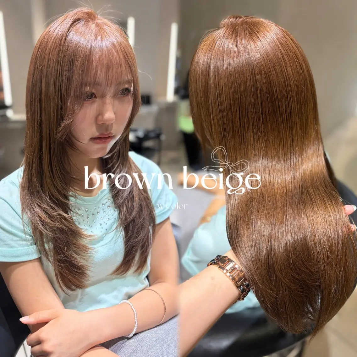ロング 顔まわりレイヤー レイヤーカット ヘアカラー トリートメント ハイトーン/レイヤー reina🤍のヘアスタイル