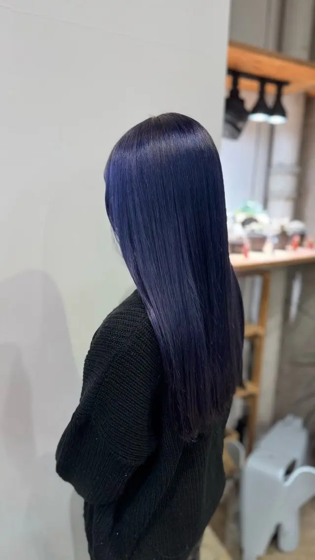 ロング カラー ブリーチ ブリーチなしカラー ヘアカラー トリートメント MAUVE MIYUのヘアスタイル