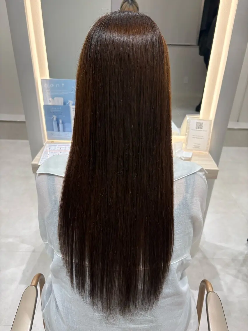 ロング 伸ばしかけ 髪質改善 縮毛矯正 田中 彩花のヘアスタイル