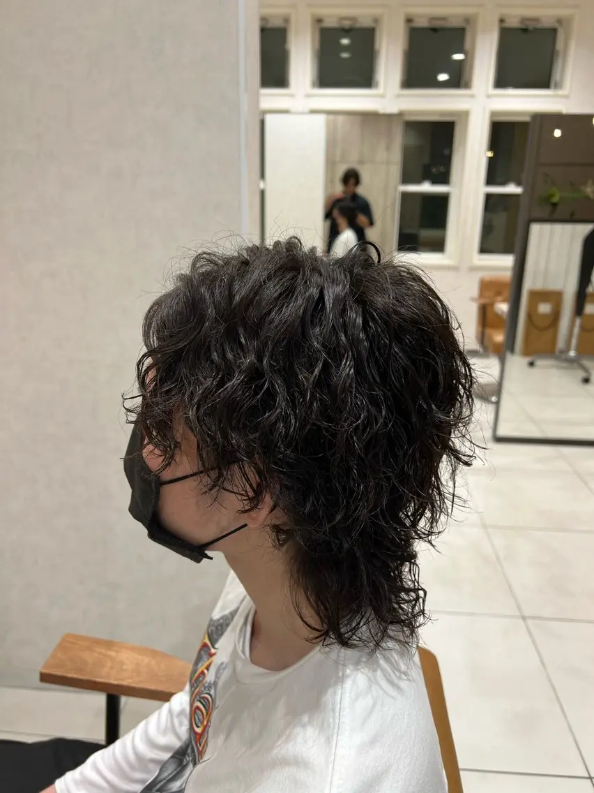 メンズ メンズパーマ メンズウルフカット ウルフカット カット パーマ メンズ特化🔥パーマ 支持率1🔥たけしのヘアスタイル