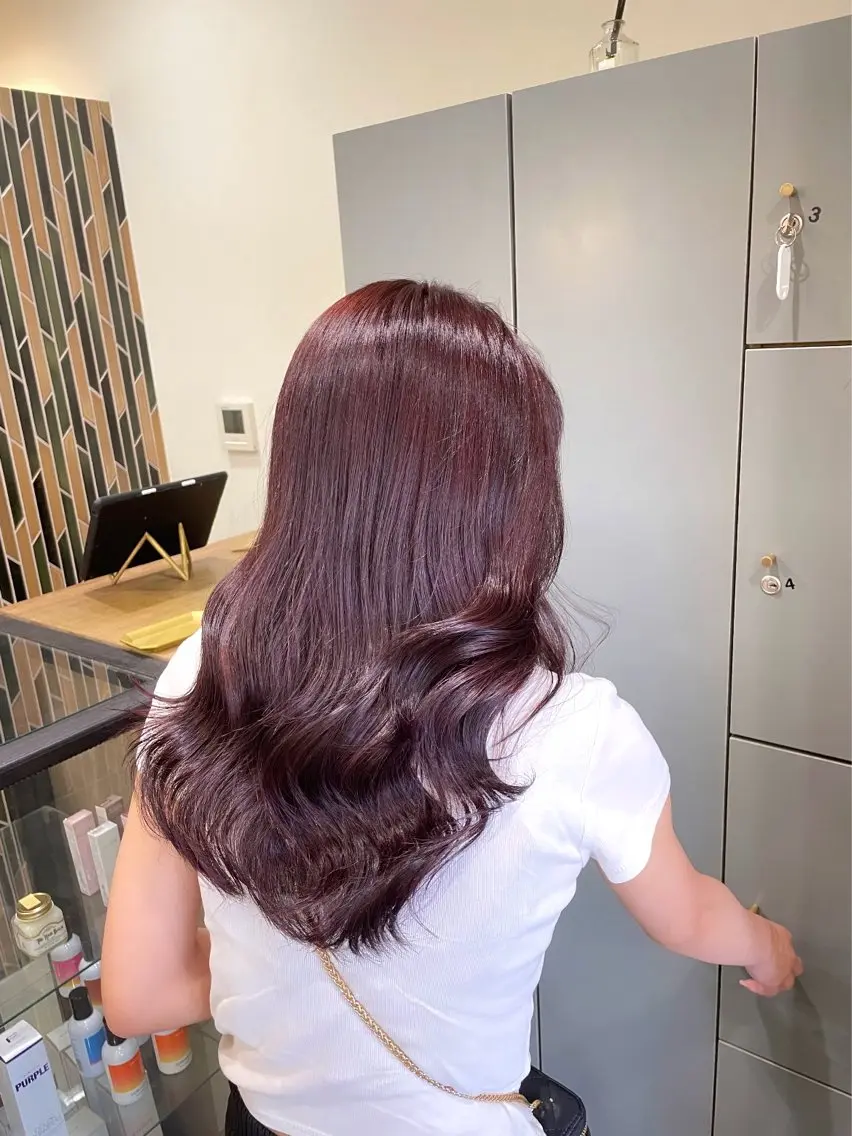 セミロング カラー ヘアカラー トリートメント tim hinaのヘアスタイル