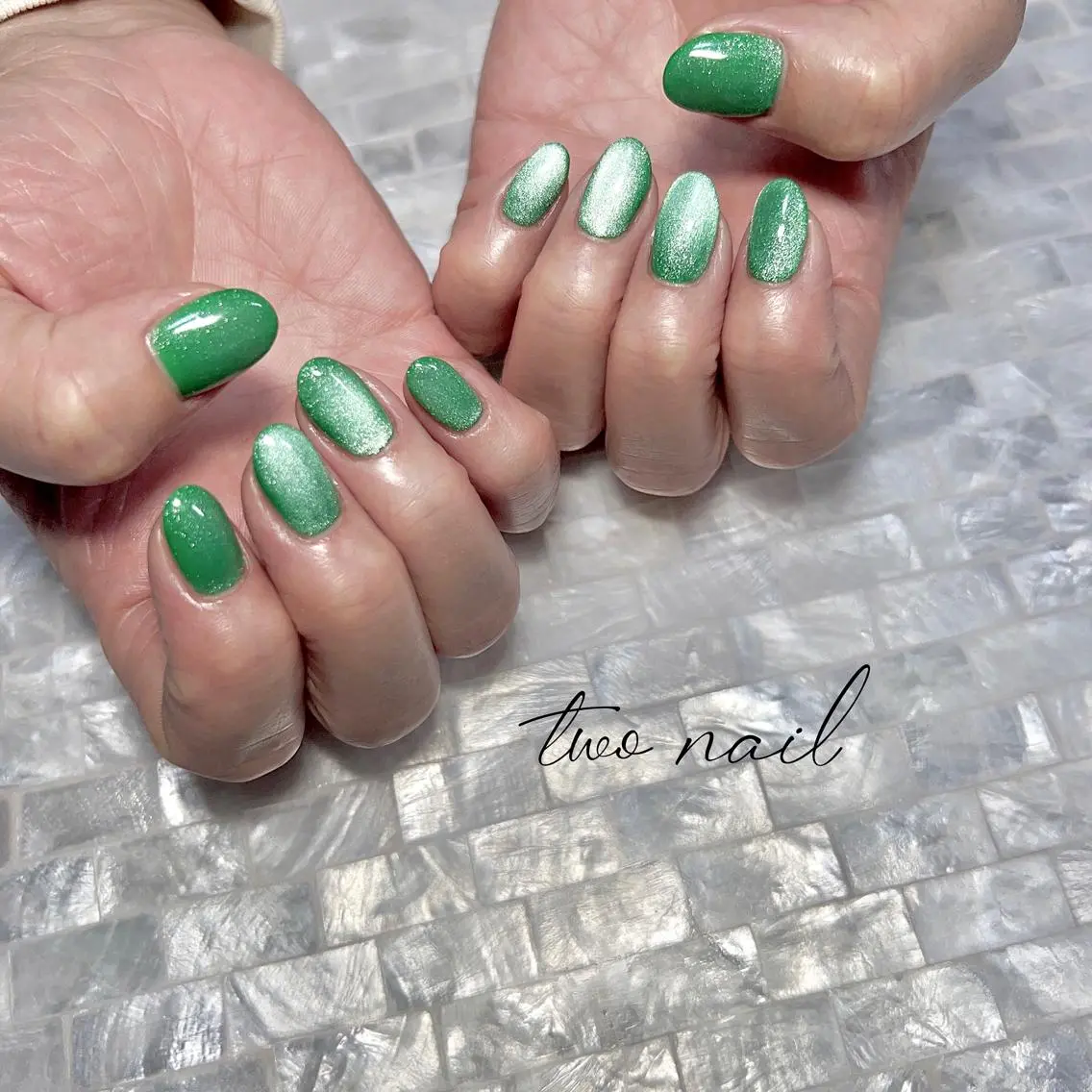 ネイル アートネイル フットネイル ハート キラキラネイル マグネットネイル ハンドネイル two nailのネイルデザイン