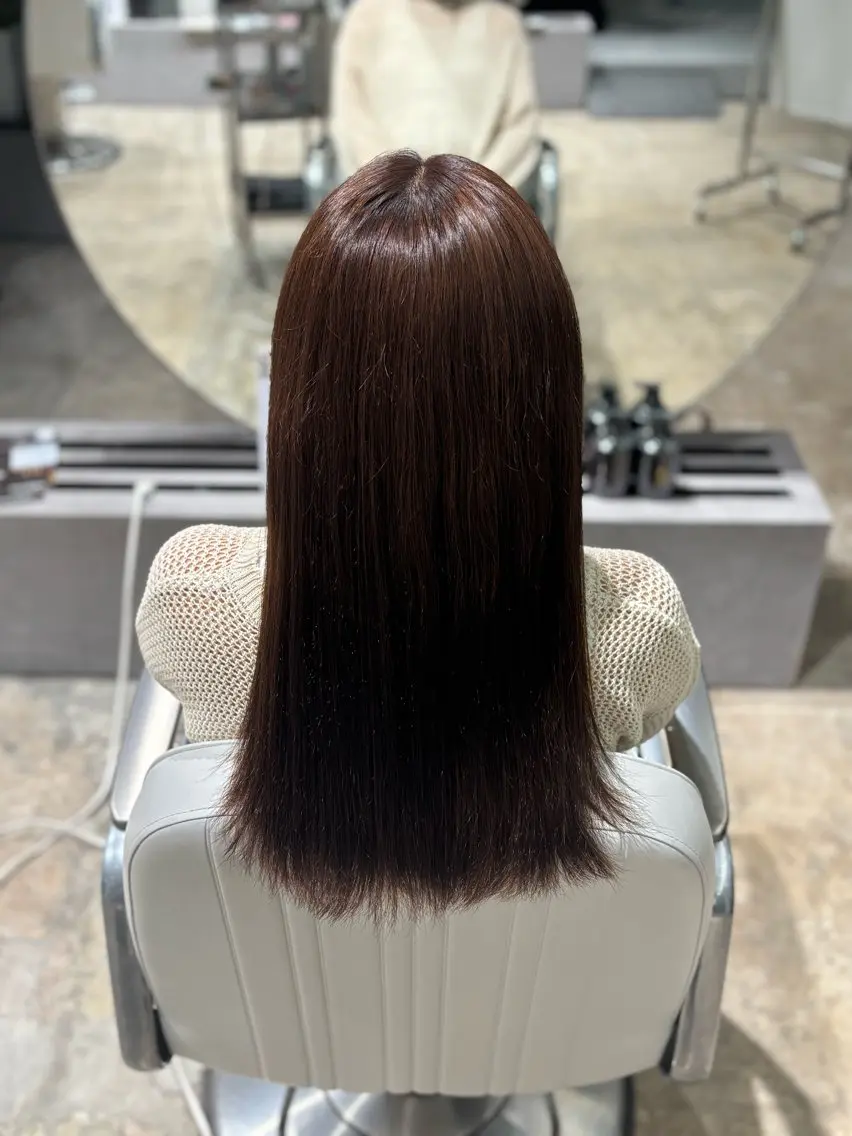 セミロング カラー ヘアカラー 山森 沙耶のヘアスタイル