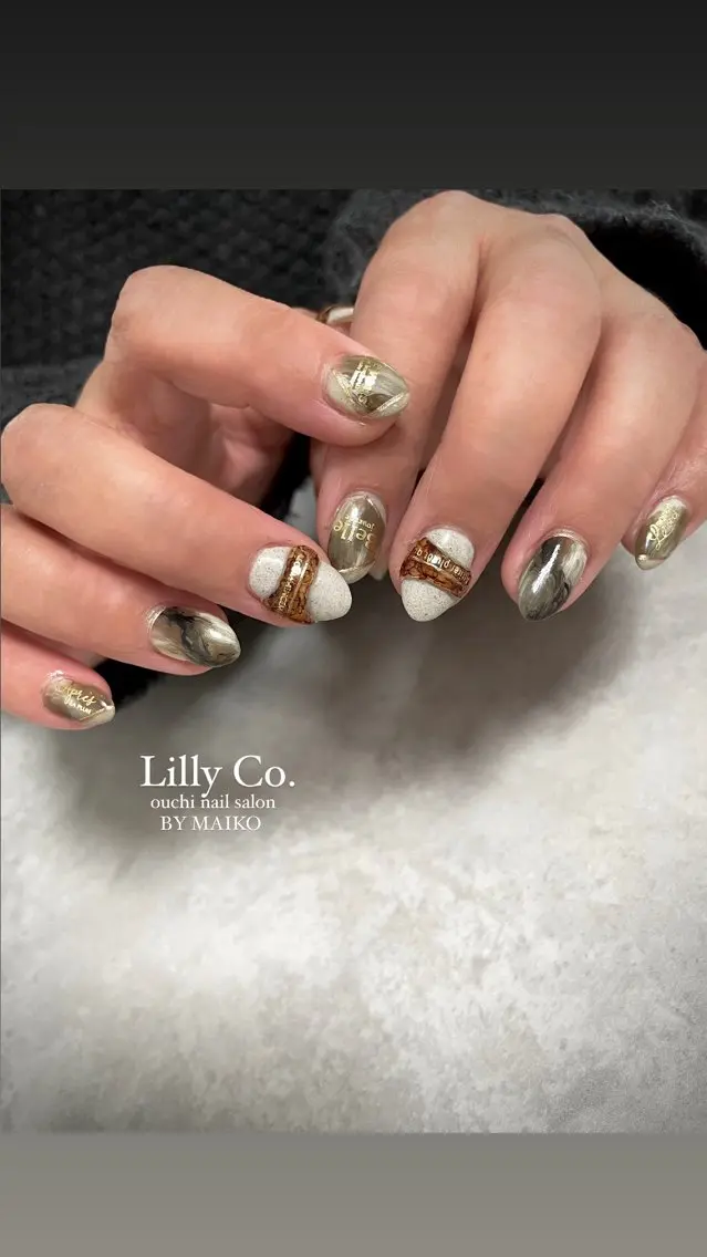 ネイル アートネイル ニュアンスネイル ハンドネイル ハンドケア Lilly Co.のネイルデザイン