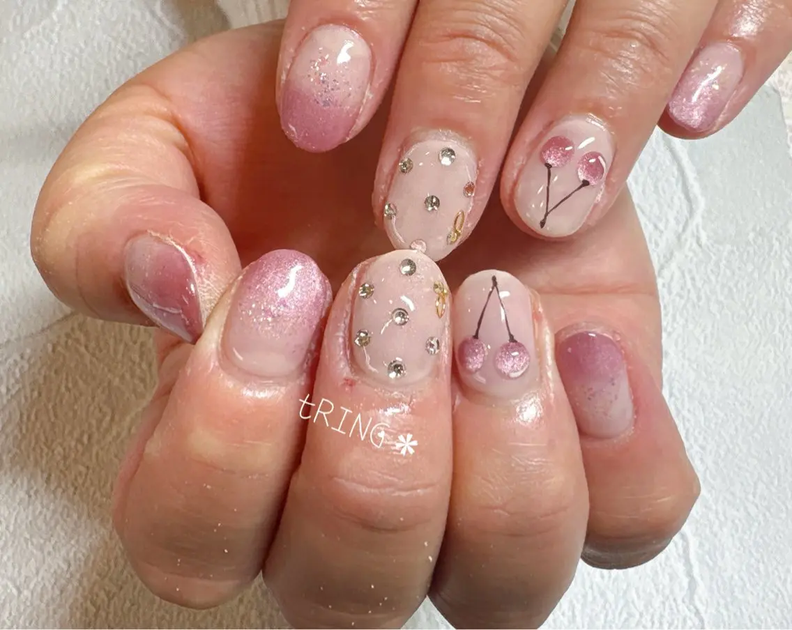 ネイル ハンドネイル tRING＊ しいの木台のネイルデザイン