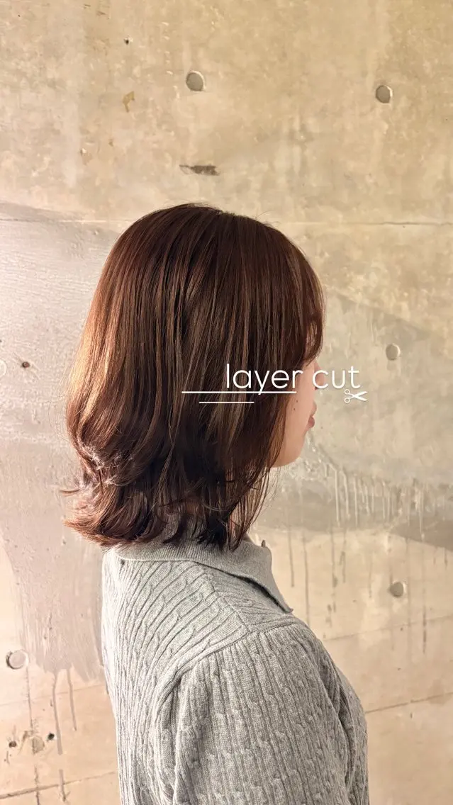 ミディアム トリートメント kiri/ボブ・レイ ヤーカット🪐のヘアスタイル