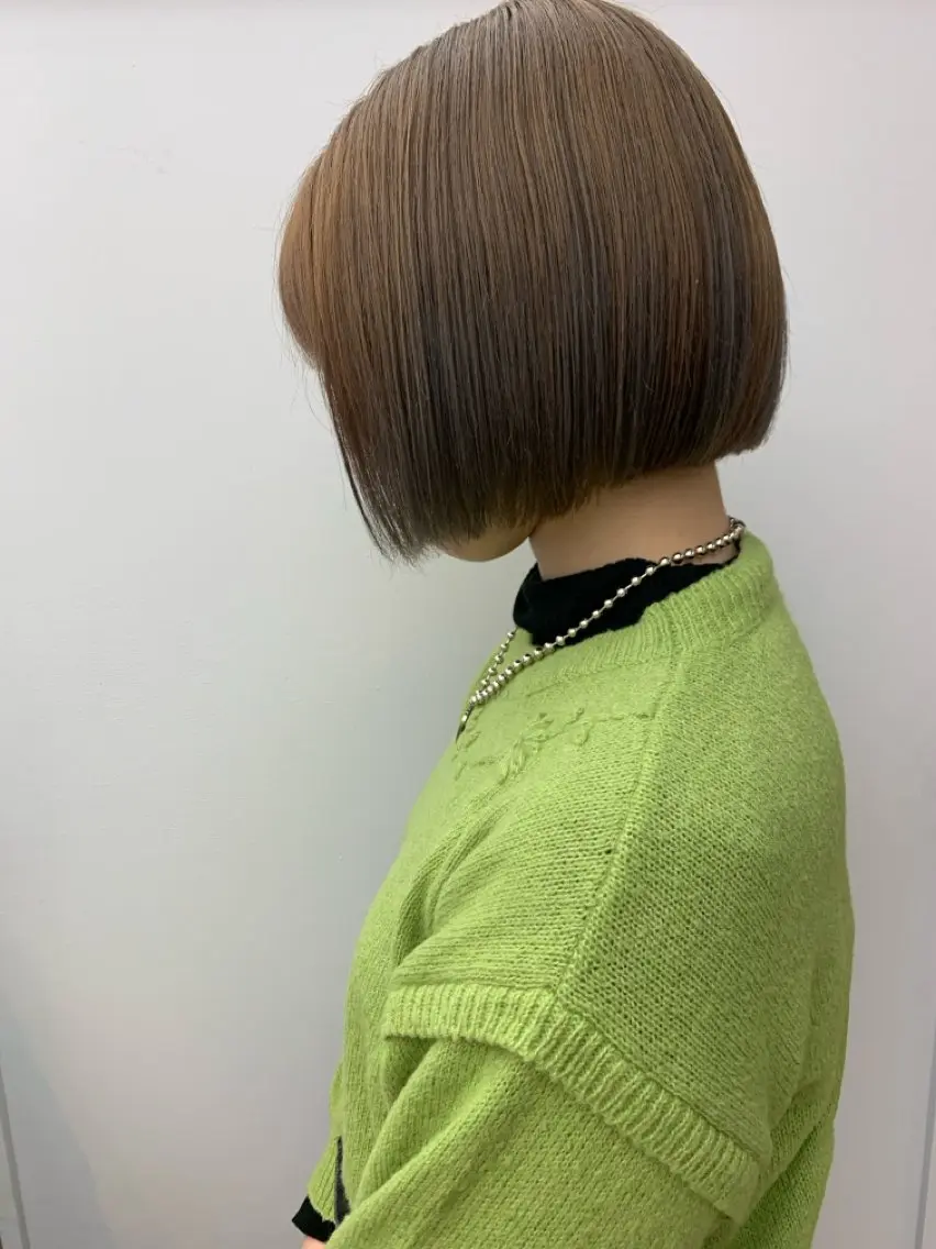 ショート カラー ベージュカラー ハイトーンカラー ボブ 縮毛矯正×髪質改善 店長　DAITOのヘアスタイル