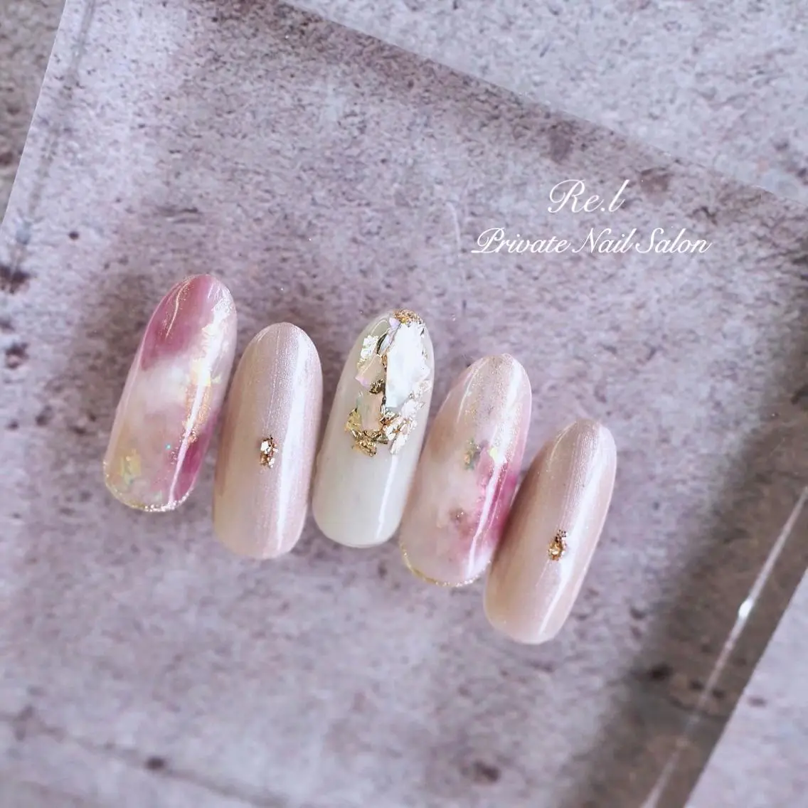 ネイル ニュアンスネイル モチの良さ◉ フィルインネイル♡のネイルデザイン