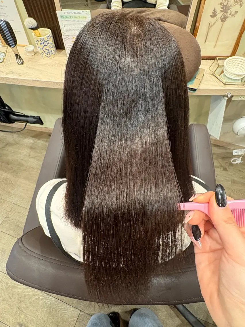 ミディアム カラー 髪質改善 ‎🤍ちなつ /髪質改善ヘアエステのヘアスタイル
