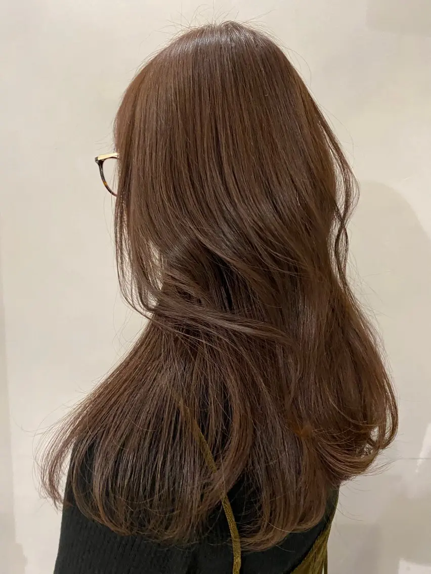 ロング カラー メンズ ヘアカラー トリートメント 美髪/髪質改善/ 透明感カラー/はるとのヘアスタイル
