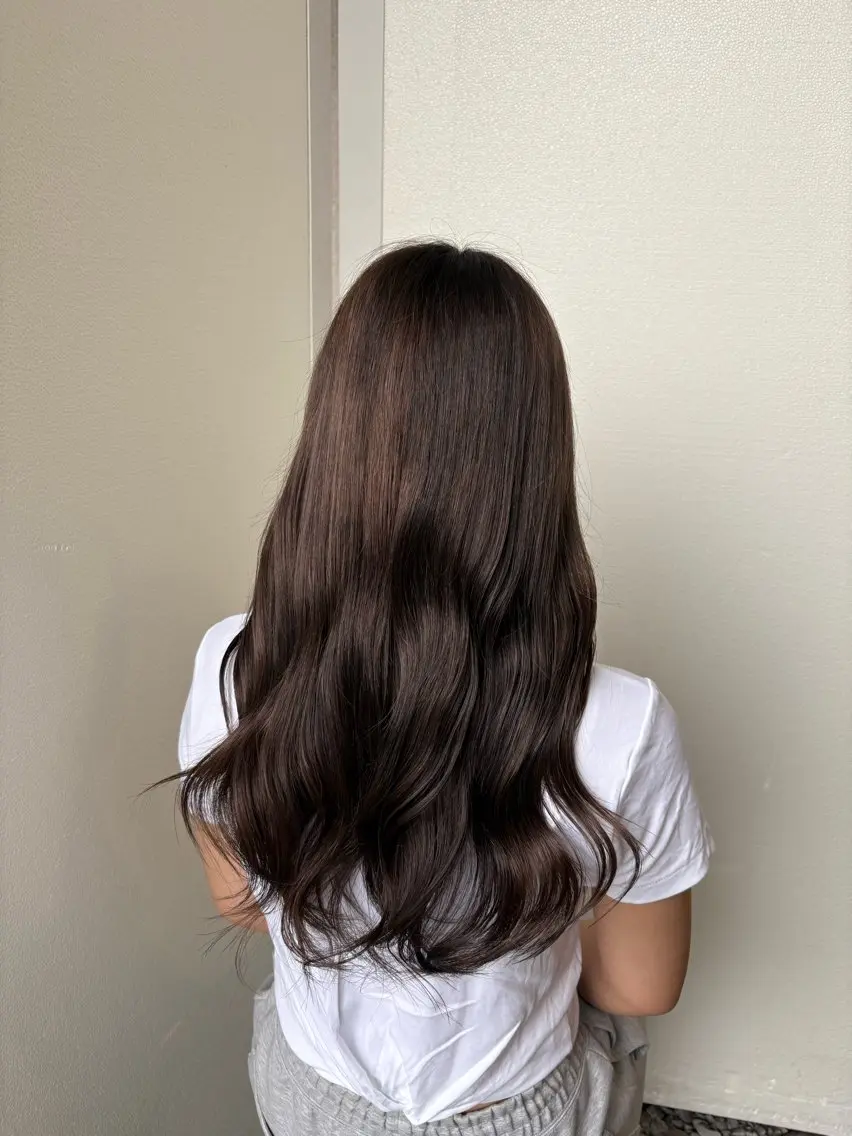 ロング カラー ブラウンカラー カット ヘアカラー SARAJU仁川 _aya🌼のヘアスタイル