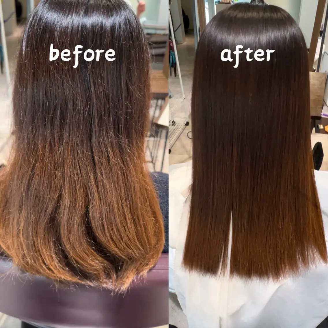 ロング 縮毛矯正 縮毛矯正専門店 unlabel近藤のヘアスタイル
