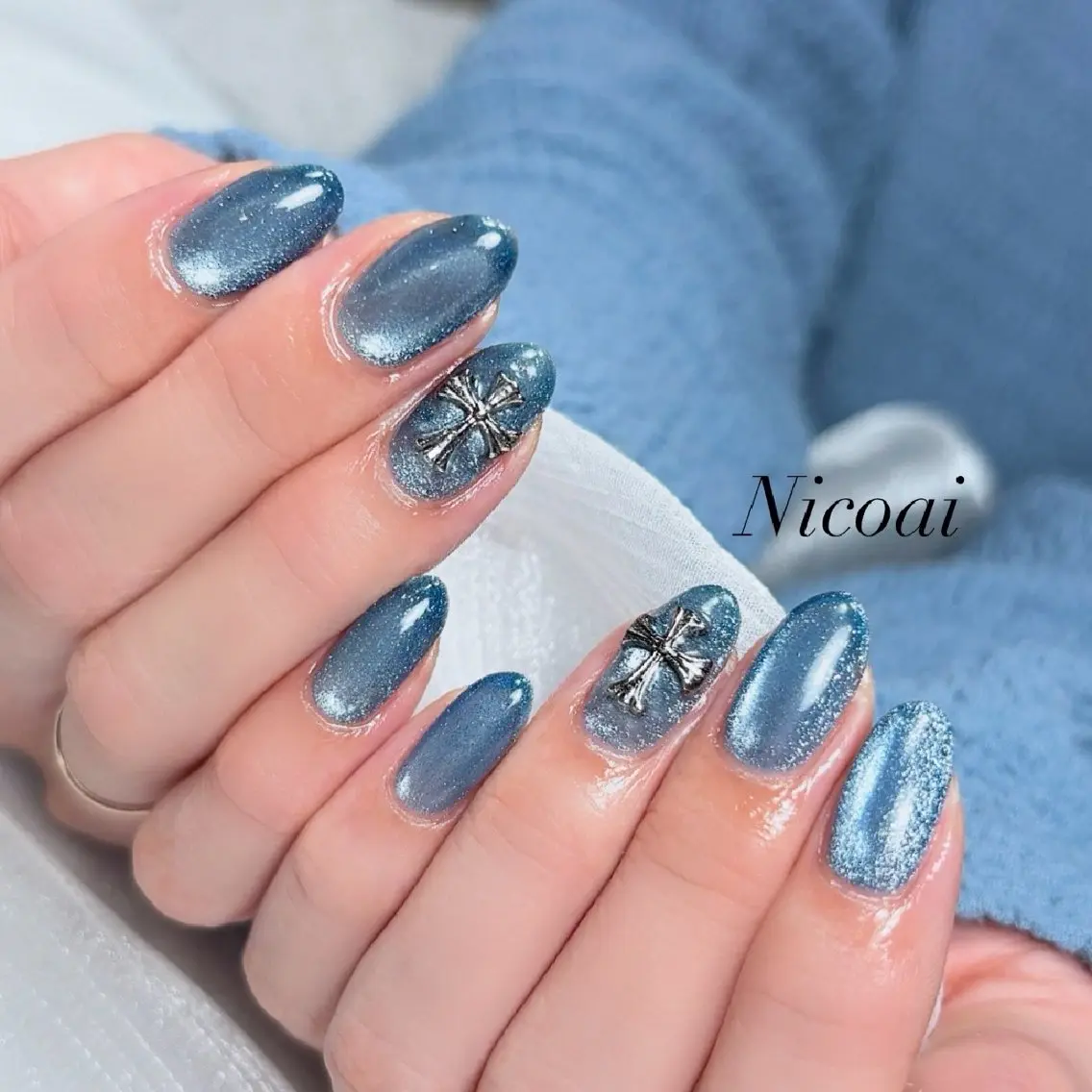 ネイル マグネットネイル 春ネイル NailSalon Nicoaiのネイルデザイン