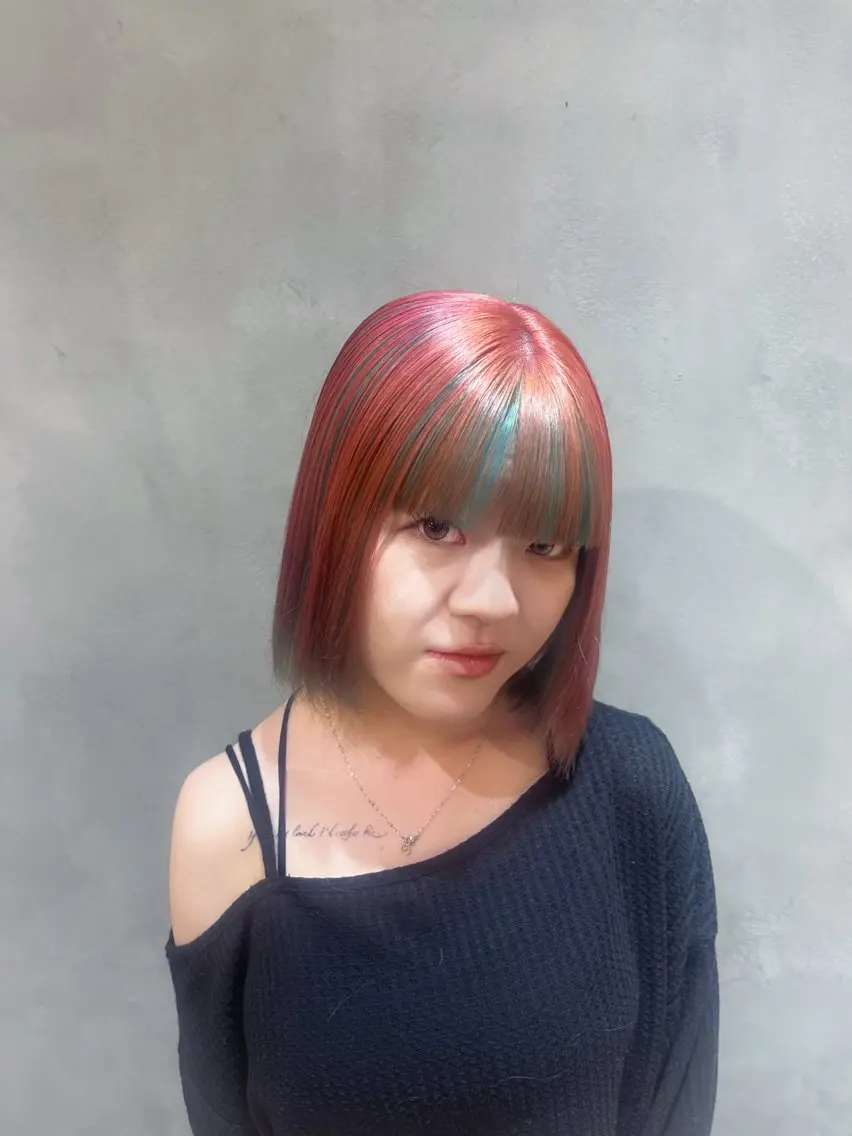 🌷★推し活応援★🩰ブリーチ込のデザインカラー+髪質改善トリートメント🫧の写真
