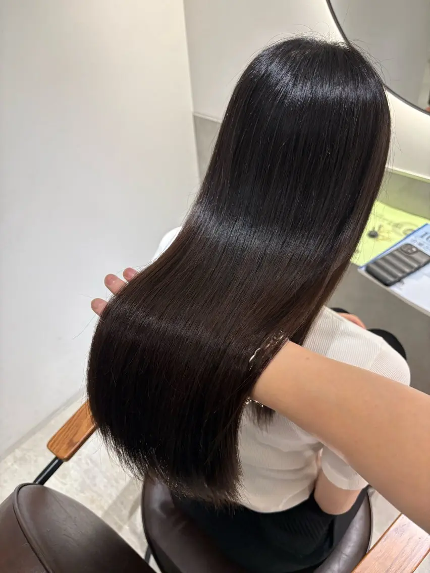 ロング 縮毛矯正 トリートメント 髪質改善 縮毛矯正/ レイヤー/銀座/本木のヘアスタイル