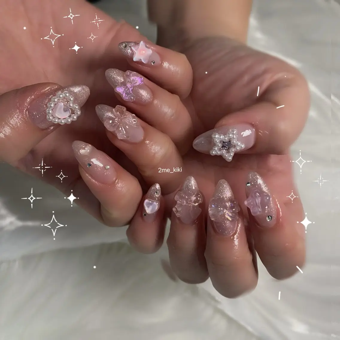 ネイル アートネイル 持ち込み 大人かわいいネイル♡ Kikiのネイルデザイン