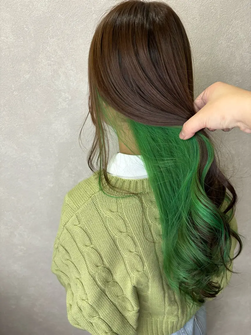 ロング シールエクステ エクステ 学生 ヘアカラー エクステ＊美髪サロン KR2S河内長野店長のヘアスタイル