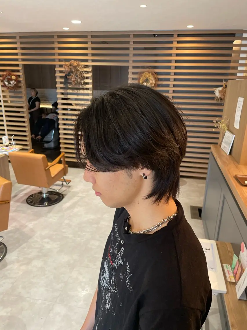 メンズ センターパート メンズウルフカット ウルフカット PAPASS|尾頃 功明|メンズパーマのヘアスタイル