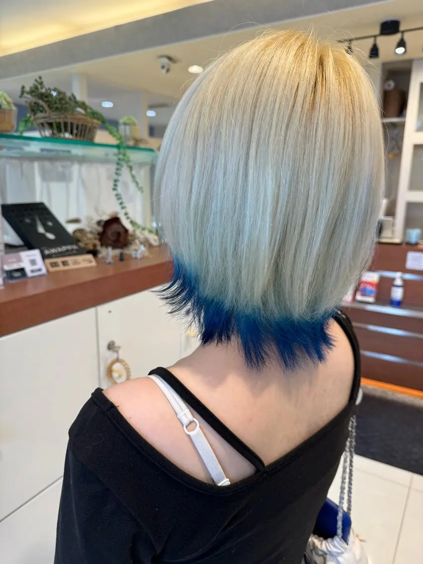 ミディアム カット ヘアカラー トリートメント 日置 大智のヘアスタイル