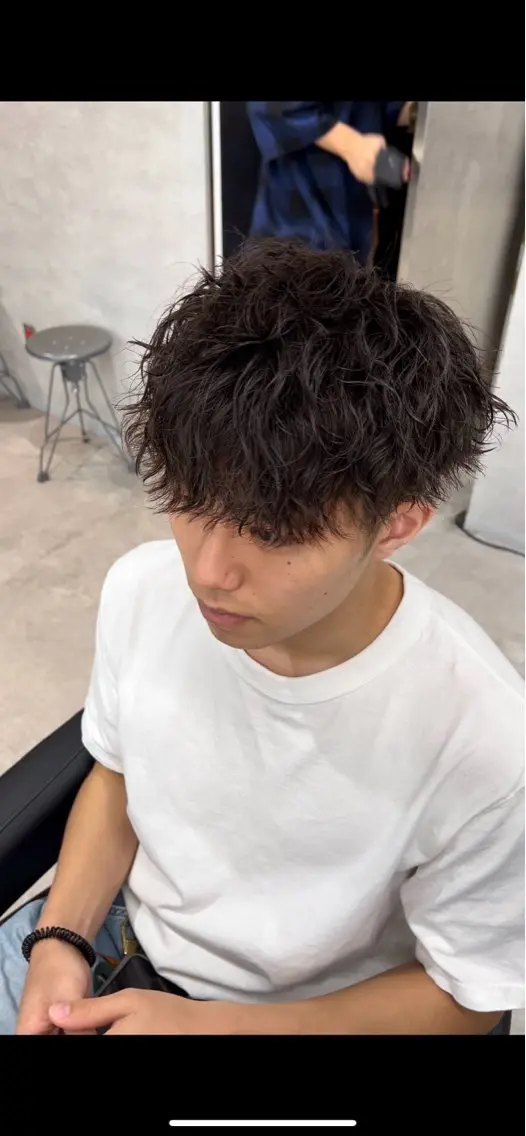 パーマ メンズ カット パーマ トリートメント ヘッドスパ ヘアセット 新世代パーマ⚡️ の達人トモ⚡️のヘアスタイル