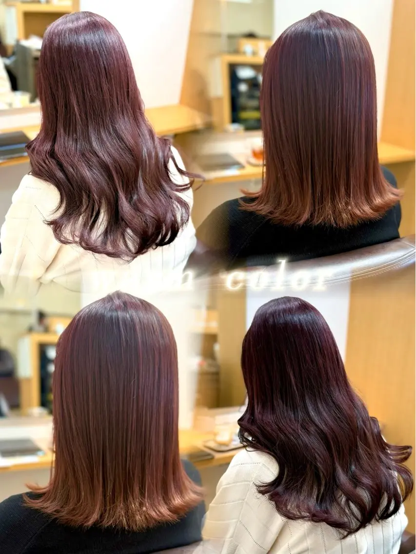 セミロング ヘアカラー トリートメント 三原 つばさのヘアスタイル