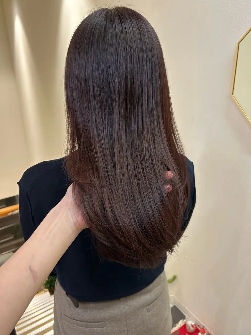 ロング カラー ブラウンカラー hubhair レイヤー/透明感のヘアスタイル