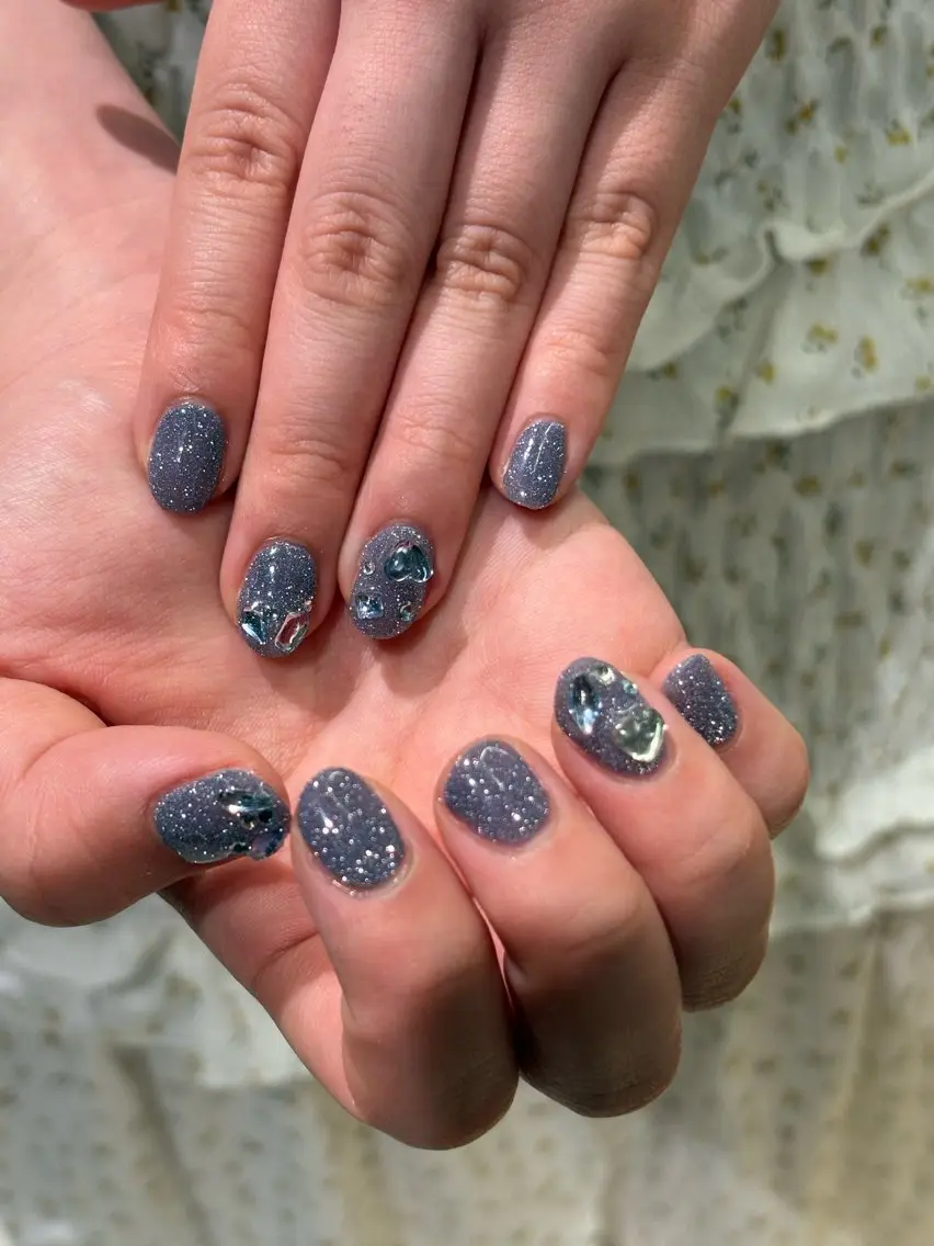 ネイル フラッシュネイル ワンカラーネイル ハンドネイル Miura.H 🦋🫧のネイルデザイン