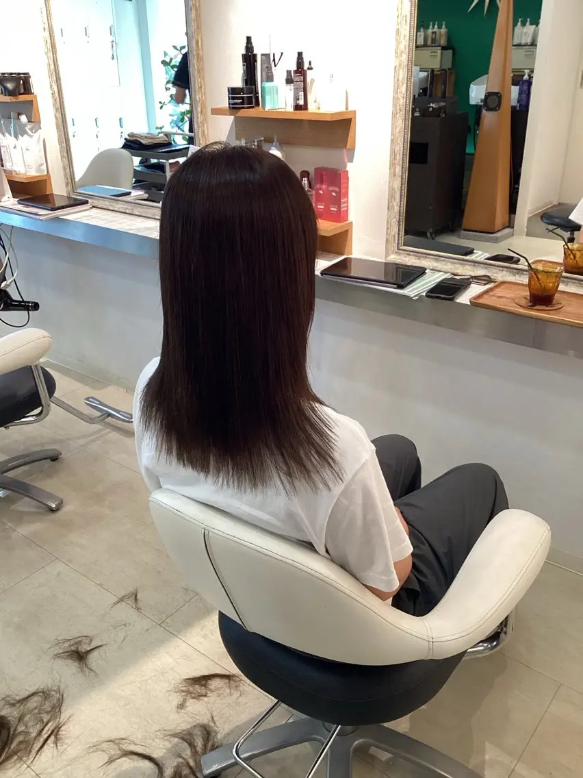 セミロング カット 縮毛矯正 トリートメント hair bonitaのヘアスタイル