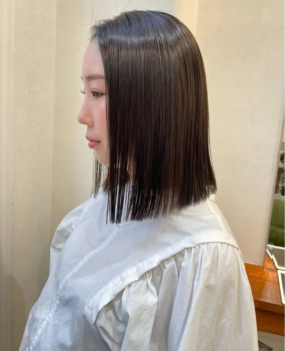 ミディアム カット パーマ 縮毛矯正 トリートメント KAZU/レイヤー レイヤー/ハイトーンのヘアスタイル
