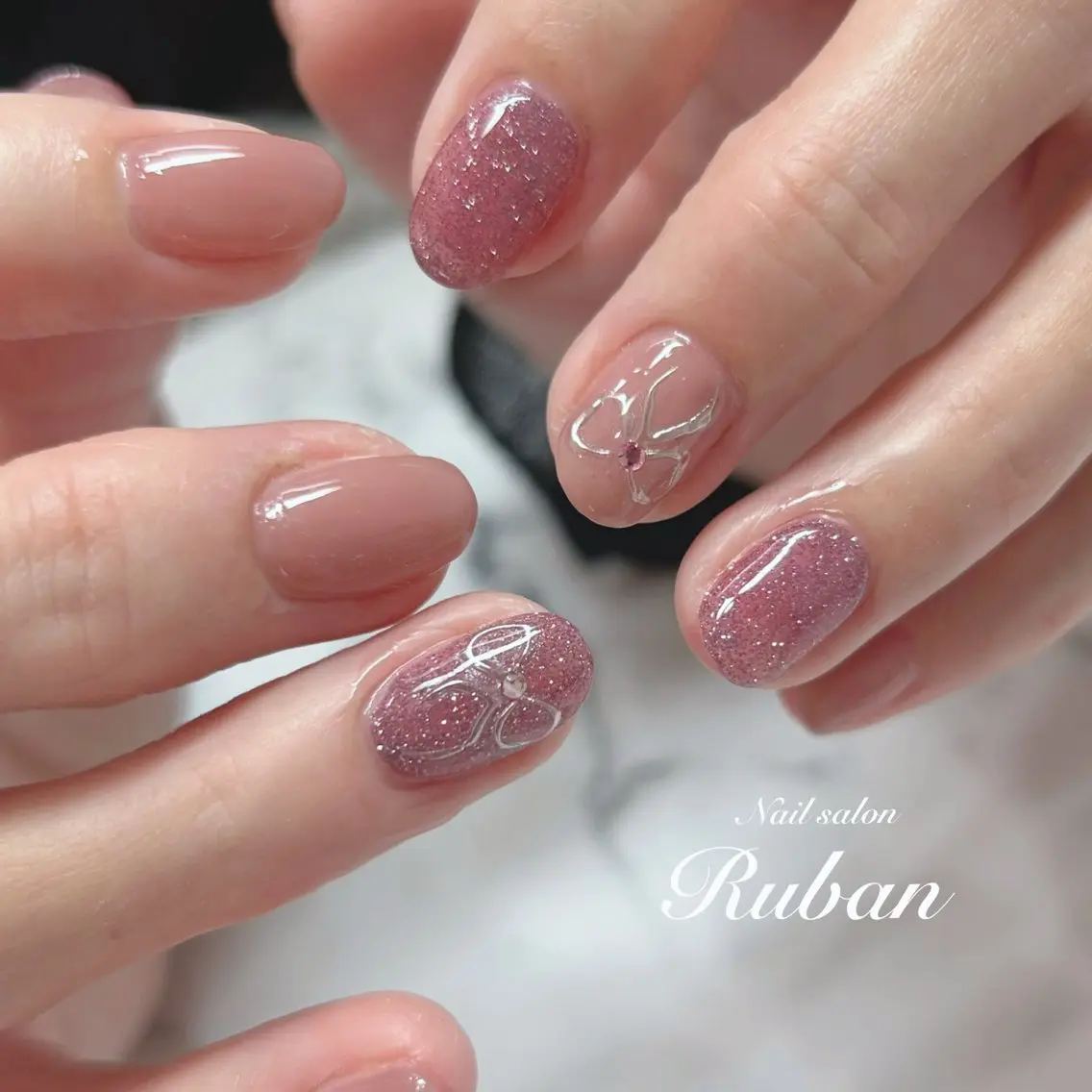 ネイル フラッシュネイル リボン Nail salon Rubanのネイルデザイン