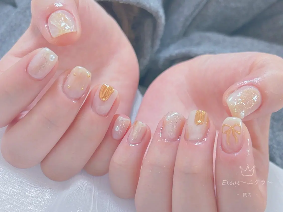 ネイル ハンドネイル ネイルサロンエクラ 🫧Shizukaのネイルデザイン