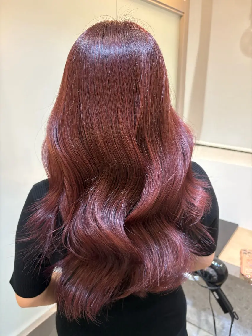 ロング カラー ブラウンカラー ピンクカラー ピンクブラウン amie上尾【アミ】 RINAのヘアスタイル
