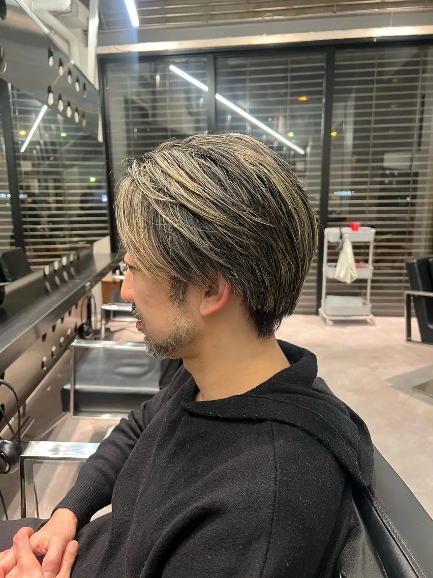 ショート ハイライト 堀江 /木下椋麻のヘアスタイル