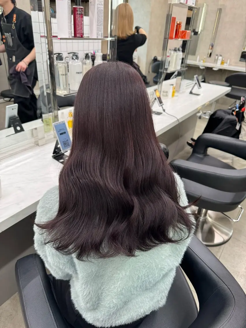 ロング カラー パーマ ヘアアレンジ メンズ キッズ 韓国系🇰🇷🩶 艶暗髪/MEIのヘアスタイル