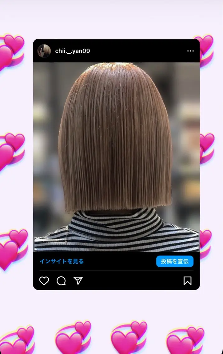 ショート 切りっぱなしボブ ボブ ︎︎☁🧺チヒロ モデル募集🧺︎︎☁のヘアスタイル