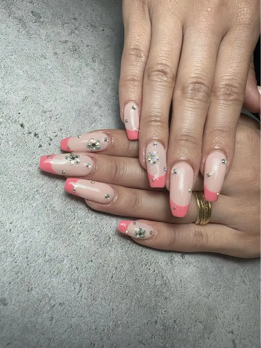 ネイル アートネイル 入学式 ハート マグネットネイル 持ち込み ハンドネイル Nailsalon Mimiy..♡のネイルデザイン