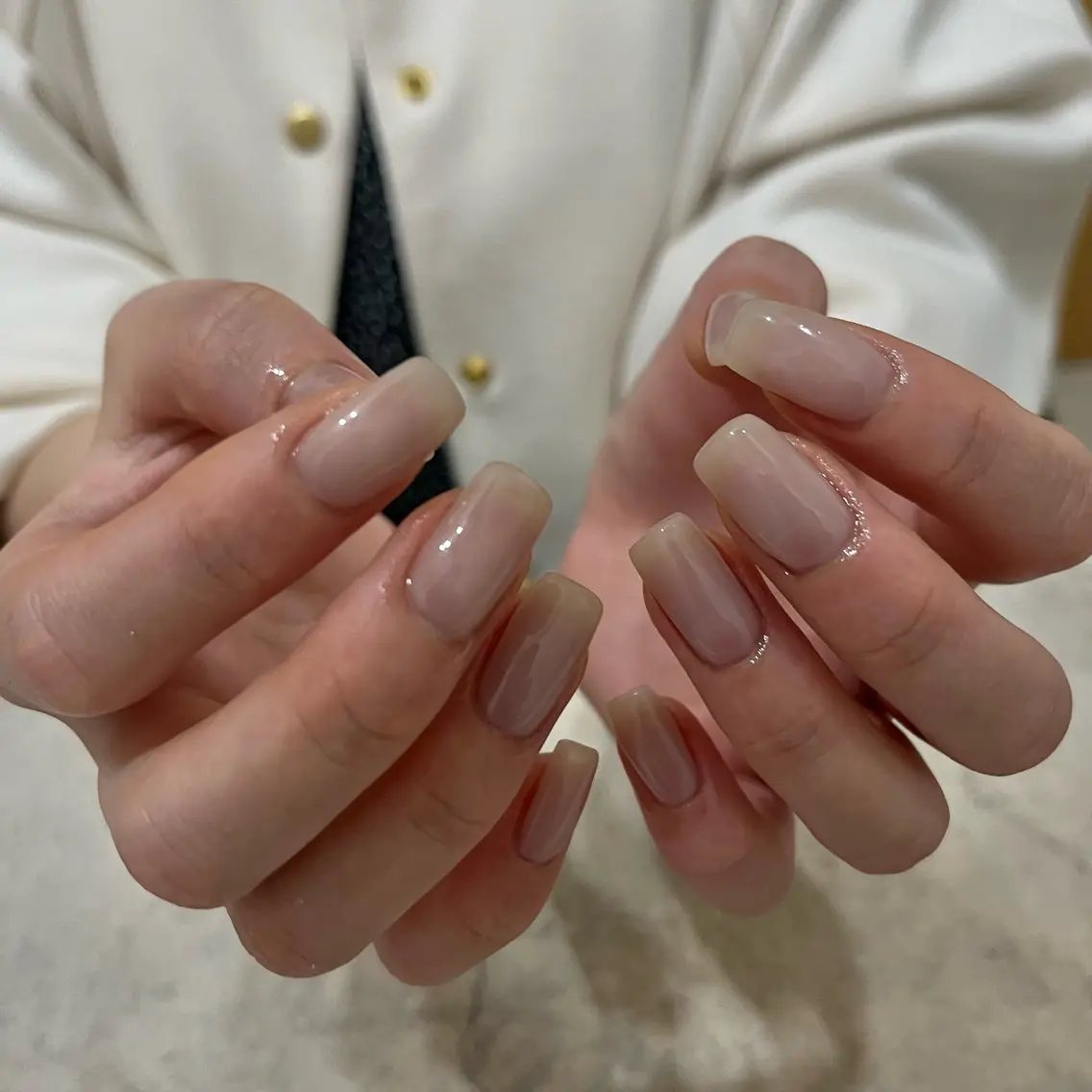 ネイル グリーン ホワイト ハンドネイル vegh. nail／阿波座のネイルデザイン