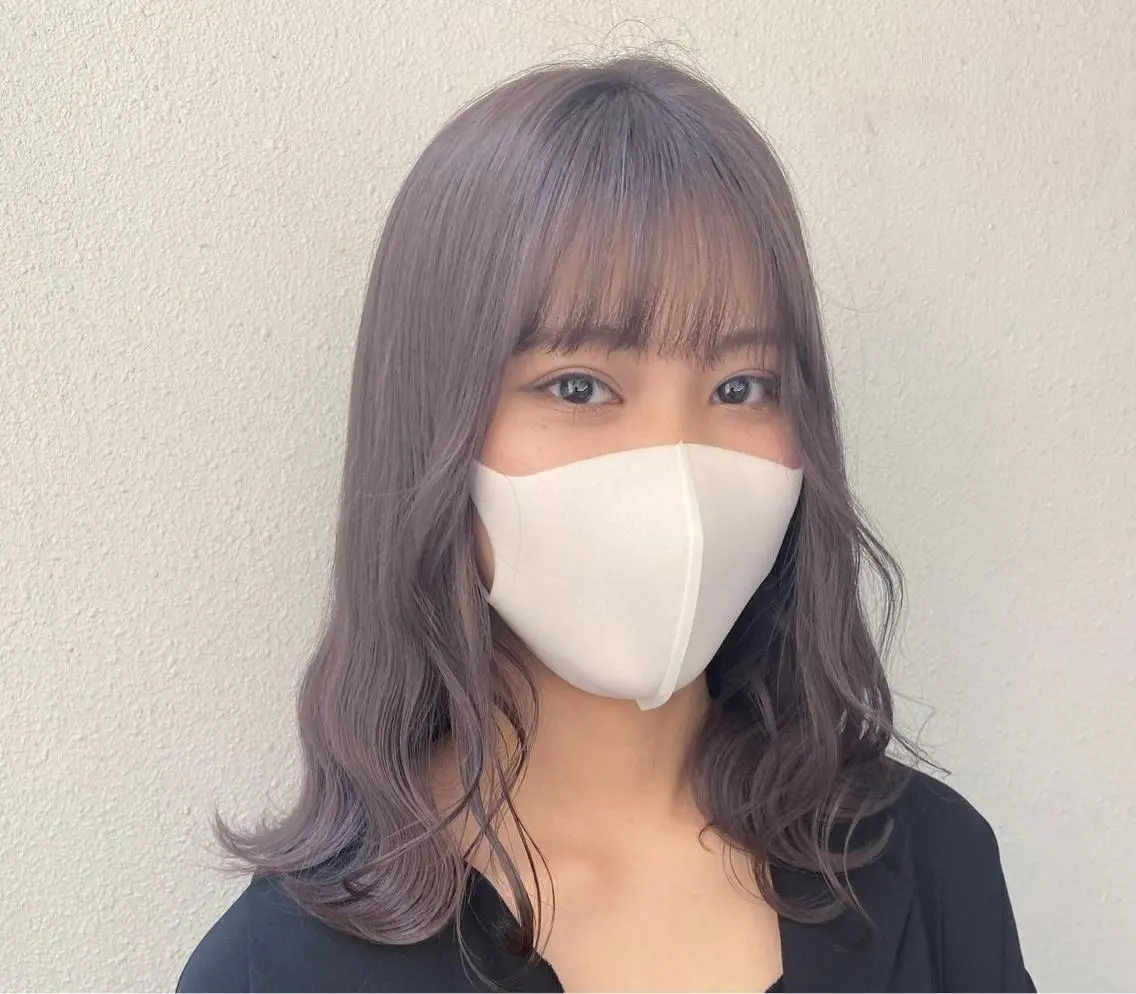 ロング カラー ラベンダーカラー 遠藤沙也加 /レイヤーカットのヘアスタイル