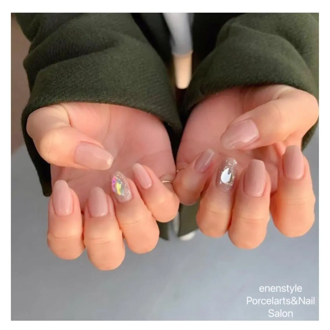 ミディアム ネイル 🐾enen style 🐾のネイルデザイン