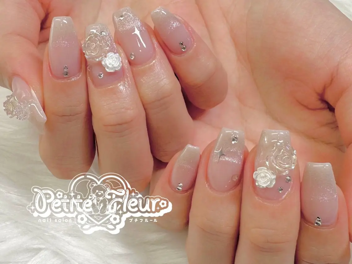 ネイル 持ち込み ハンドネイル ❁⃘*。Petite fleur❁⃘*りさのネイルデザイン