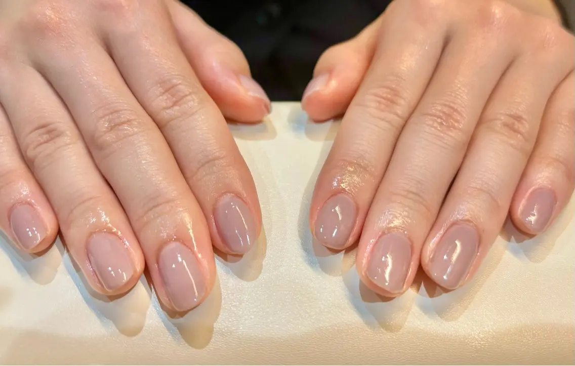ネイル ジェルネイル オフィスネイル ワンカラーネイル パラジェル シンプルネイル パラスパガーデン ♡齊藤歩のネイルデザイン