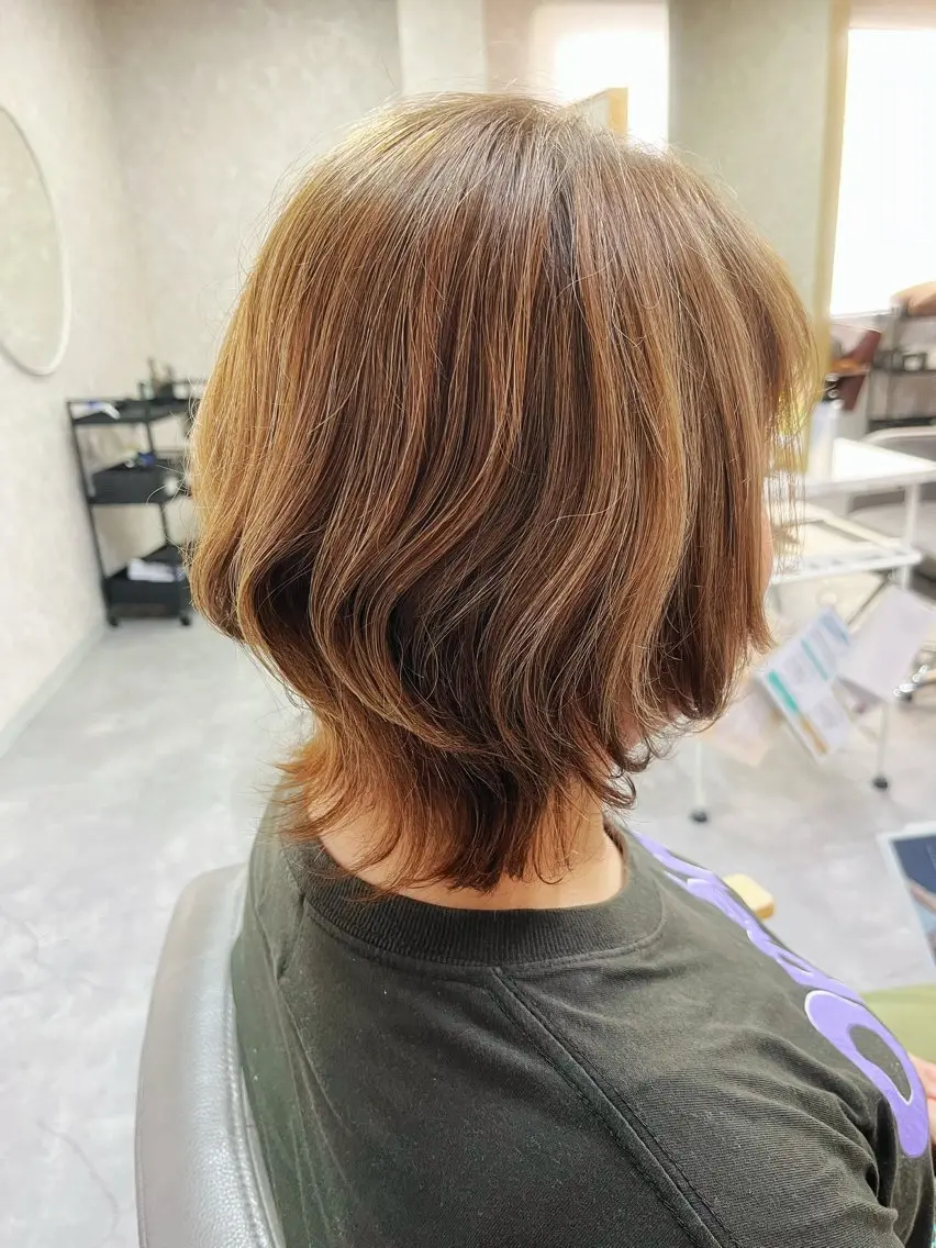 ミディアム ヘアカラー 池田 真衣のヘアスタイル