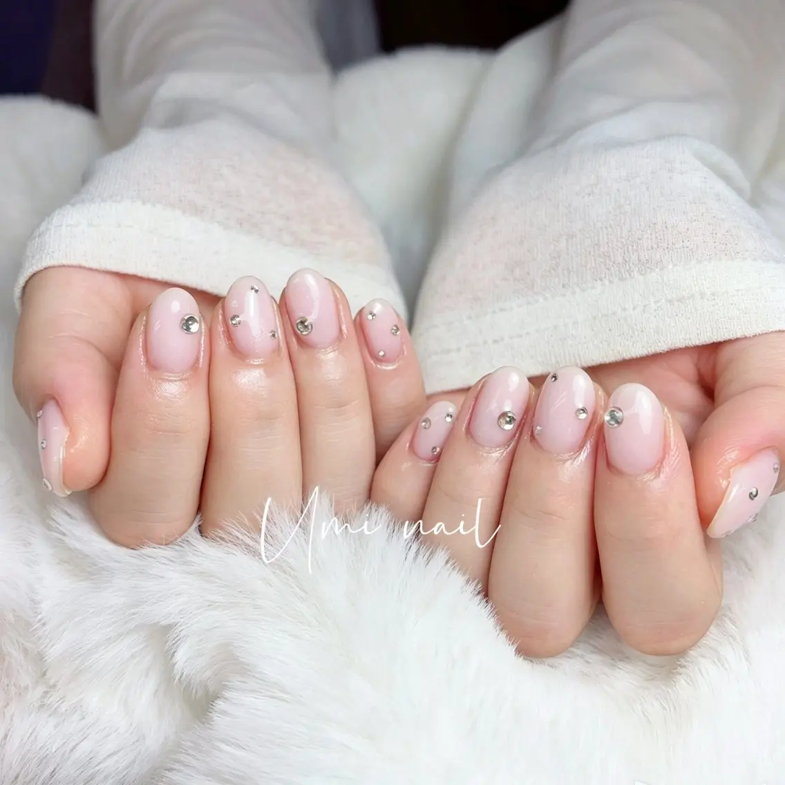 ネイル クリアネイル 成人式 長さ出し フラッシュネイル フットネイル Umi.せい 🫧のネイルデザイン