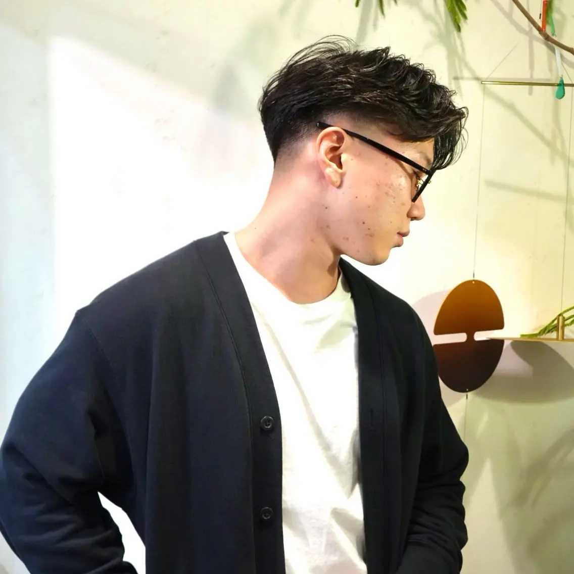 ショート パーマ メンズ カネガエ ユウヤのヘアスタイル