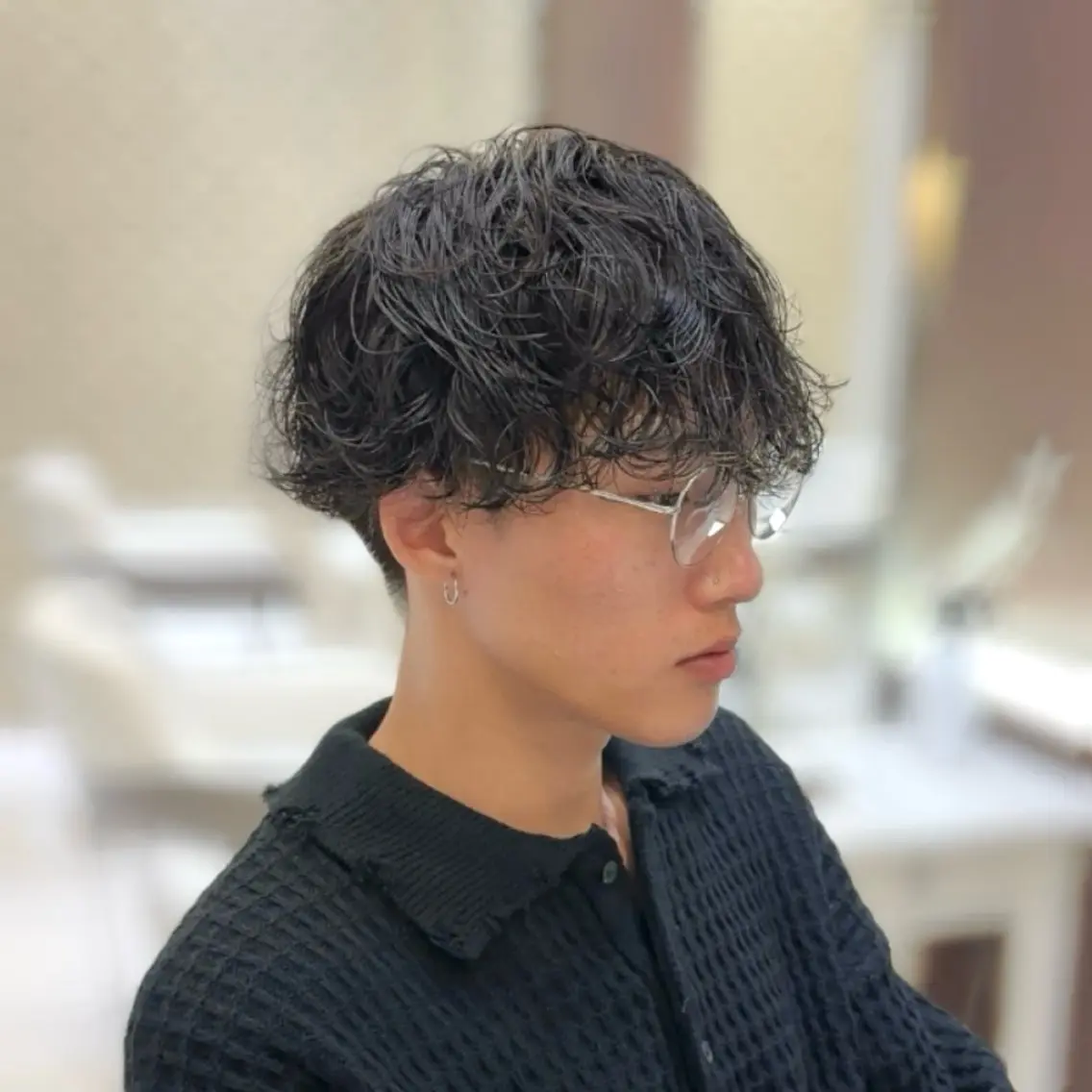 ショート パーマ メンズ 🕊️ウルフカット 🕊️イオ🕊️のヘアスタイル